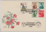 Österreich, 1951 (?) Pro- Juventute GS mit Zusatzfrankatur und Stempel Salzburger Festspiele 1958, nicht gelaufen
