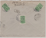 Österreich, 1923, 2080 Kronen- MiF vs + rs. Auf Auslands- Einschreiben- Express- Brief von Wien nach Berlin
