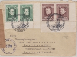Österreich, 1947, 60 gr. MiF auf Auslandsbrief von Klagenfurt nach Berlin, 2 Marken vom ER + Brit. Zensur