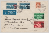 Schweiz, 1938, 1,50 SFr. MiF auf Lupo- Brief von Basel nach Soerabaya (Java), mit div. Stempeln