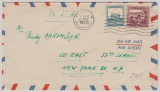 Palestina, 1947, interessante MiF auf Lupo- Auslandsbrief von Tel- Aviv nach New York