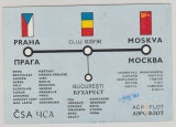 Tschechoslovakei, 1936, 3,5 Kr.- Frankatur auf Aeroflot- Erstflugkarte, Prag- Bucarest- Moskau