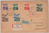 Slovenien, 1940,  30h - 4 Ks.- Flugpost- Ausgabe auf Lupo- Einschreiben- Auslandsbrief von Kuty nach Prag