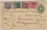 USA, 1921, 5- Farben MiF auf GS- Umschlag + Zusatzfrankatur, als Auslands- Einschreiben New York nach Rammenau (D)