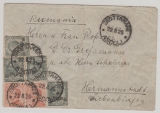 Italien, 1925, nette MiF auf Auslandsbrief von Grottamare nach Hermannstadt / Siebenbürgen (Rumänien)