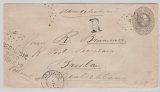 Niederl.- Indien, 1887, 12,5 Ct. GS- Umschlag als Auslandsbrief via Marseille- Paris nach Breslau ( D)