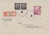 Sudetenland, 1938, Dt. MiF auf Einschreiben- Fernbrief, von Thomasdorf nach Unterreichenbach, mit Befreiungsstempel