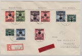 GG, 1940, Nrn.: 28 u.a. zus. als MiF auf Eilboten- Einschreiben, von Krakau nach Leipzig