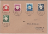 GG, 1944, Nrn.: 105- 109. zus. als MiF auf Satzbrief, von Krakau nach Tübingen