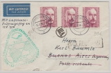 BRD Mi. Nr.: 237 (3x) als reine MeF auf Lupo- Auslands-Brief, von Murg via Hamburg nach Argentinien, zum Eröffnungsflug