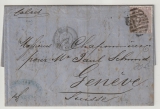 GB, 1863, Six Pence EF auf Auslandsbrief von London nach Genf (CH)