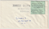 GB, 1971, Poststreick, Lokalausgabe Johnson Grover Associates, London, EF auf Brief