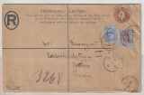 GB, 1906, 13,5 d. MiF auf Einschreiben- Auslandsbrief von ... nach Cottbus