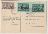 Schweiz, 1943, 10 Rp. Felpostkarte + Vignetten zur Winter- Armeemeisterschaft in Adelboden 1943,  => gute Postkarte