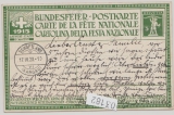 Schweiz, 1915, Bundesfeier- GS zu 5 Rp., gelaufen von Schöftland nach ???, nettes Motiv auf der Bildseite!!!