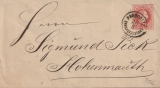 Österreich, (ca. 1860), 5 Kr.- GS- Umschlag, als Fernbrief von Pardubitz BPA, nach Hohenmauth