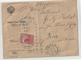 Österreich, 1912, 60 Heller EF auf Auslands- Wertbrief von Prag nach Trier
