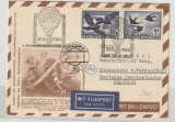 Österreich, 1954, 1,6 Sh. Vögel- MiF auf BollonpostKarte, via Luftpost von Graz via Radegund nach Steinpleis (DDR)