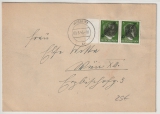 Österreich, 1945, 2x 5 Rpf.  AH- Überdruck- Ausgabe als reine MiF auf Ortsbrief innerhalb Wien´s, Sehr selten!