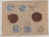 Österreich, 1915, 54 Heller MiF rs. auf Auslands- Wertbrief von ...RIM nach Lauter (D.)