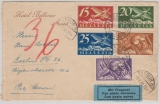 Schweiz, 1930, Flugpostbrief mit 15- 40 Rappen in MiF nach Berlin