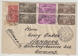 Italien, 1949, 40 Lire MiF auf Auslandsbrief von Trieste nach Hamburg