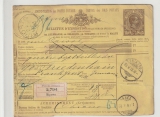 Italien, 1888, 1,75 Lire Auslandspaketkarte für ein Paket von Riposto nach FF/ M. via Basel