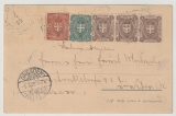 Italien, 1899, 10 Ct. MiF auf Auslandspostkarte von Brescia nach Dresden