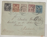 Frankreich, 1897, 25 Centimes MiF auf GS- Auslandsbrief von Paris nach Karlsruhe (D.)