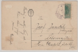 Österreich, ca. 1900, Halbierung von Sloupnice nach Litomysli, auf Postkarte
