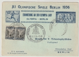 Griechenland, 1936, 2x 80 ... als Mef auf Olympiakarte, 1936 zum Olympialauf Olympia- Berlin, Stempel ... / Berlin!