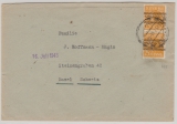 Bizone, Nr.: 45 I (2x) als MeF auf Auslandsbrief von Oppenweiler nach Basel (CH)