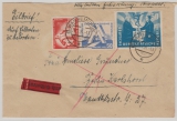 DDR, Mi. Nrn.: 285 u.a. als MiF auf Eilboten- Fernbrief von Warnemünde nach Berlin