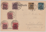 Infla, Mi.- Nr.: 289, u.a., als nette MiF auf Fernpostkarte von Eberswalde nach Berlin, geprüft Infla