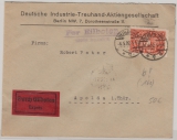 Infla, Mi.- Nr.: 194 b als EF auf Eilboten- Fernbrief von Berlin nach Apolda