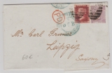 GB, 1868, interessante und schöne MiF nach Leipzig