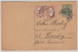 Kaiserreich, 1913, 5 Pfg.- GS- (mit WZ), als Auslandspostkarte von Naumburg nach Venedig, mit Italienischem Nachporto