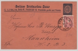 Pfennig, Mi.- Nr.: 41 als EF auf nettem Privatpost- Werbeumschlag, verwendet als Fernbrief von Berlin nach Mannheim