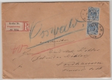 Krone + Adler, Mi.- Nr.: 48 (2x), verwendet auf eingeschriebenem Fernbrief von Berlin nach Nordhausen.