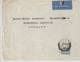 Palestina, 1938, interessante EF auf Lupo- Auslandsbrief von Haifa nach FF/M