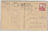 Palestina, 1934, interessante EF auf Auslands- Postkarte von Jerusalem nach Katowice (PL)