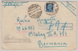 Italien, 1940, 1,25 Lire EF auf Brief von Arezzo an einen Kriegsgefangenen (???) im Stalag III.A.791 (= Luckenwalde)