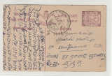 Indien, Feudalstaaten, Jaipur State, 1937, GS- Karte gelaufen, von Jhunjhunu nach... (bitte übersetzen ;) )