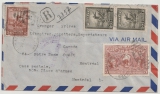 Haiti, 1950, 95 Centimes MiF auf Luftpost- Auslands- Einschreibenbrief nach Montreal (Can.)