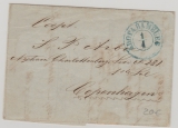 Hamburg / Dänemark, ca. 1850,  Stempel KDOPA Hamburg (Königlich Dänisches Ober Postamt Hamburg) auf Brief