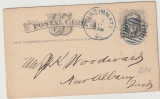 USA, 1878, 2 Ct.- GS, als Werbe- Fernpostkarte, von Cincinnati nach New Albany