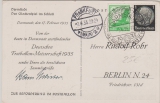 DR, 1935, Mi.- Nr.: 529 u.a. als MiF auf Fernpostkarte, von Darmstadt via FF/M nach Berlin, Anlaß: Dt. Freiballon- Meisterschaft 1935
