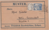 DR, 1935, Mi.- Nr.: 595 vom OR als EF auf Päckchen- Adressaufkleber, für ein Muster von Erfurt nach Berlin