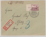 DR, 1938, Mi.- Nr.: 659 als EF auf Einschreiben- Fernbrief von Stuttgart nach Görlitz, mit Sonderstempel