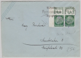 DR, 1934, Mi.- Nr.: 484 (2x) als ER Or + ORW, als MeF auf Fernbrief von Berlin (Heinrich Köhler!) nach Saarbrücken